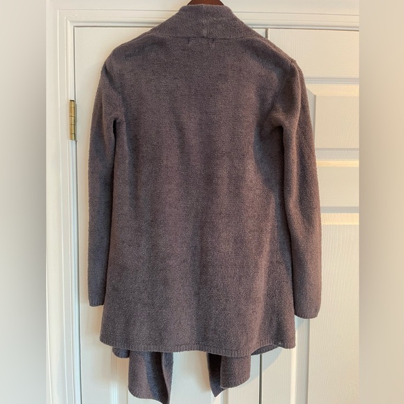 Barefoot Dreams Cozy Chic Lite Hi/Lo Cardigan Dark Gray/Carbon S/M - Picture 9 of 11